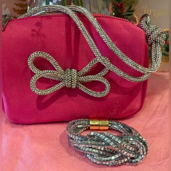 ‼️LOW START‼️ANTONIO MELANI Pink Bow-Embellished Women's Bag. She’s so feminine. - Picture 4 of 10